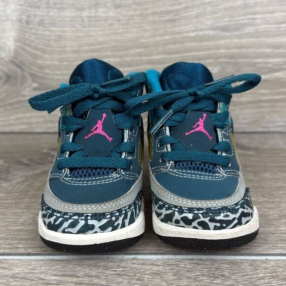 Nike Air Jordan Spizike BT Toddler Boy Sz 5 Space Blue White Mid Lace Sneakers - Picture 2 of 10